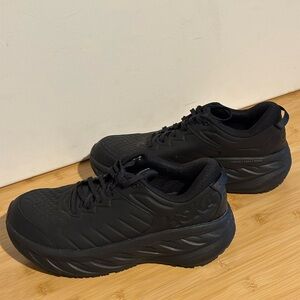 Hoka One One Black work Sneakers - oil/slip resistant and non marking